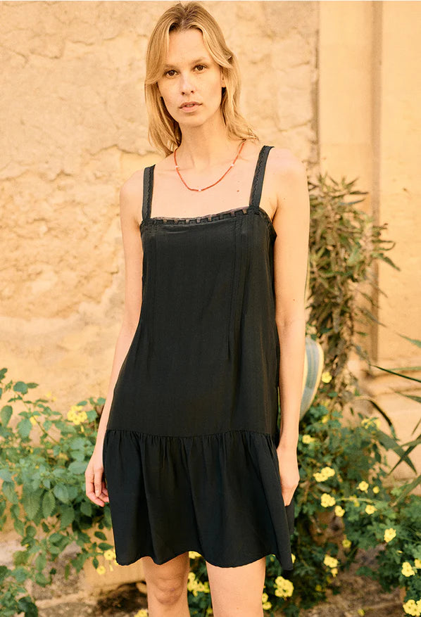 Ceres Drop Waist Silk Dress